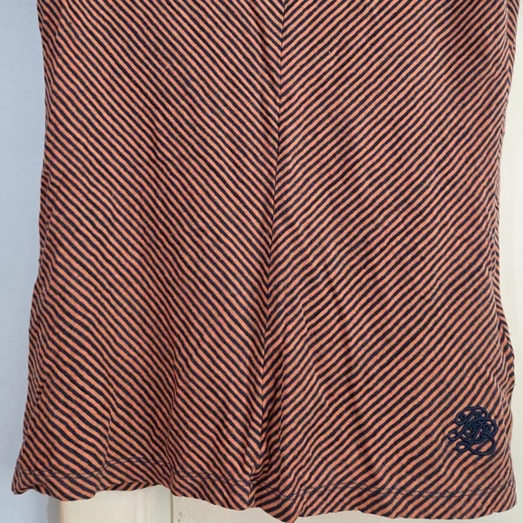 Women's Brooks Brothers Terracotta Orange & Navy Blue T Shirt, Size S - Picture 5 of 14